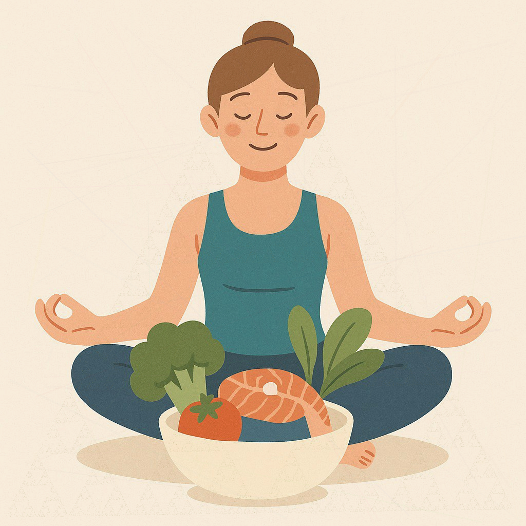 Instructor în meditație, cu simbol chakre